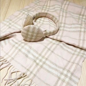 Burberry cashmere scarf and earmuffs